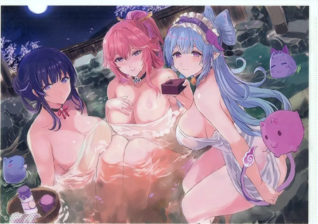 【原神】A4クリアファイル 八重神子&雷電将軍&夢見月瑞希(しゃあ) C106/ねこばす亭