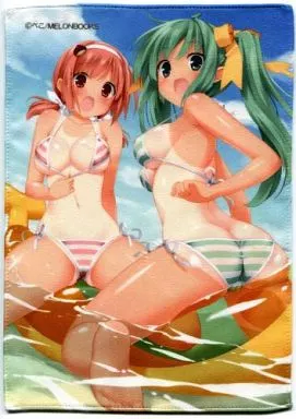 【めろんちゃん】マイクロファイバーハンドタオル めろんちゃん&まろんちゃん(ぺこ) 2012年10月ポイント交換景品/メロンブックス