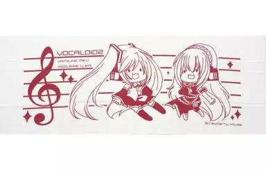 【ボーカロイド】手ぬぐい 初音ミク&巡音ルカ(有栖川いちご) /Strawberry House