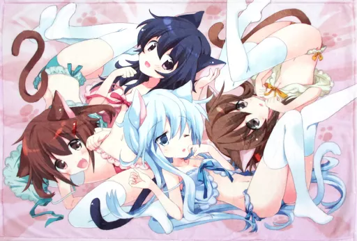 【艦隊これくしょん~艦これ~】ねこみみ第六駆逐隊ブランケット 雷&電&響&暁(ひづき夜宵) みみけっと33/八卦電影城
