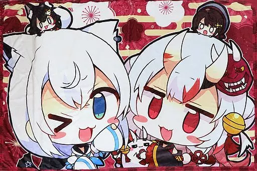 【バーチャルYouTuber】FAMSもふもふブランケット 白神フブキ＆百鬼あやめ＆大神ミオ＆大空スバル(むーらん) ホロケット2nd/caTrip