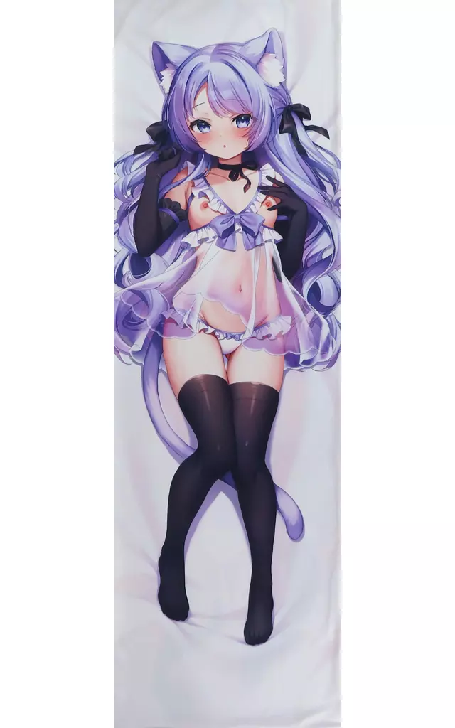 【オリジナル】しろもうふ版 ふわふわで超甘えたがりな猫耳っ娘抱き枕カバー ミミ(モモ肉) /銀娘
