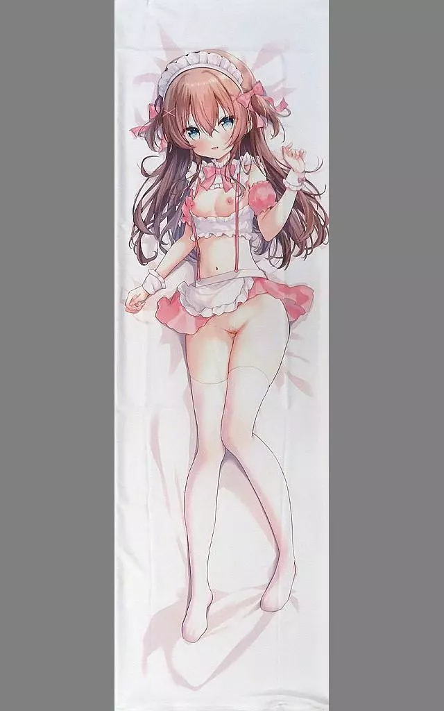 【オリジナル】抱き枕カバー ピンクメイド ゆなちゃん(飴玉コン) C106/あめうさぎ