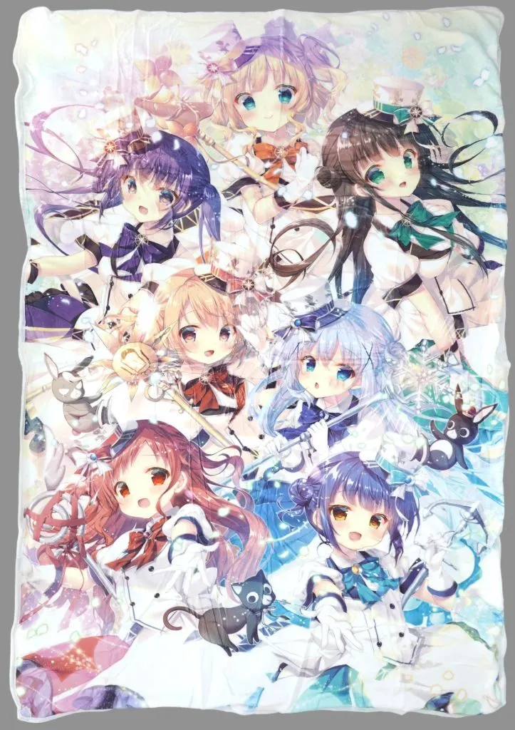 【ご注文はうさぎですか?】太陽と星の喫茶店特大もふもふブランケット(蜜桃まむ) /蜂蜜少女