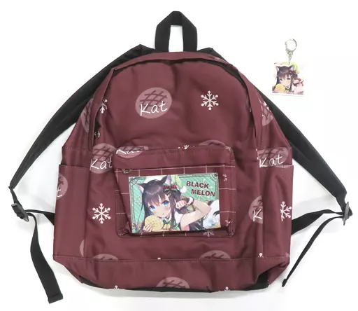 【めろんちゃん】リュック＆アクキーセット BLACKめろん(カット) ポイント好感祭2021winter/メロンブックス