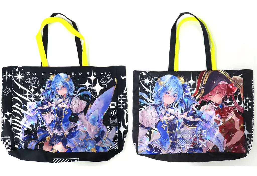 【バーチャルYoutuber】特大リバーシブルエコバッグ 宝鐘マリン&星街すいせい(小林由高) C106/アレマテオレマ