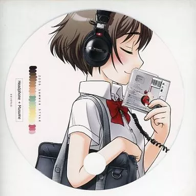 丸型うちわ ヘッドフォン娘(オオツカマヒロ) C70/オタクビーム_image