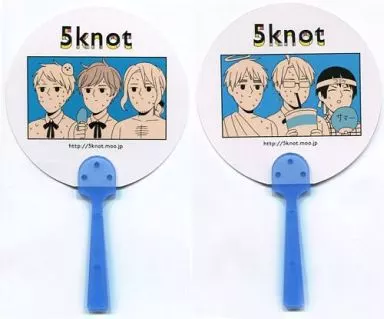 【ヘタリア】うちわ 日本＆アメリカ＆イギリス＆スペイン＆フランス＆プロイセン(ミツイ) C86/5knot 特典