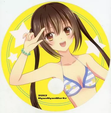 【みなみけ】丸うちわ 南夏奈(結原りん) C84/ニャンニャンワークス 特典