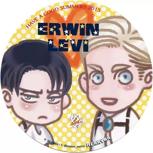 【進撃の巨人】丸うちわ エルヴィン・スミス&リヴァイ(苺野メリー) C88/MERRYAH
