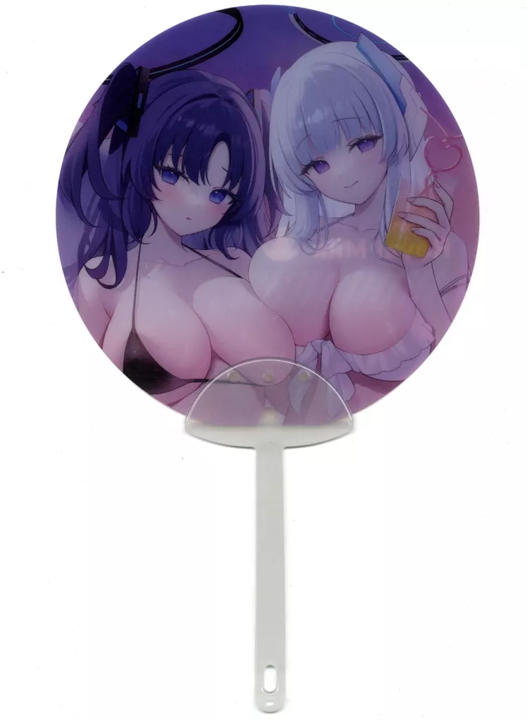 【ブルーアーカイブ】PP丸形うちわ 早瀬ユウカ＆生塩ノア(みこ) C104/Royalみるく