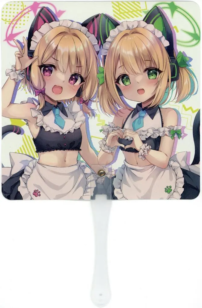 【ブルーアーカイブ】PPうちわ 才羽モモイ＆才羽ミドリ(水上凛香) C106/悠々亭