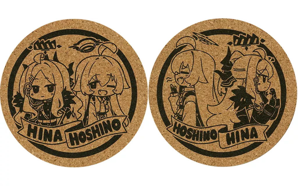 【ブルーアーカイブ】コルクコースターセット 小鳥遊ホシノ&空崎ヒナ(和菓子) C105/和菓子屋本舗