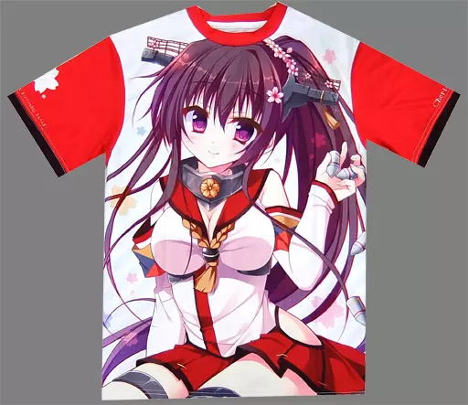 【艦隊これくしょん～艦これ～】フルグラフィックTシャツ ホワイト フリーサイズ 大和(茉宮祈芹) COMIC1☆9/Chericot*Rozel