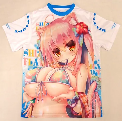 【オリジナル】シアミアフルカラーTシャツ メンズLサイズ(Syroh) C90/福猫モフモフ