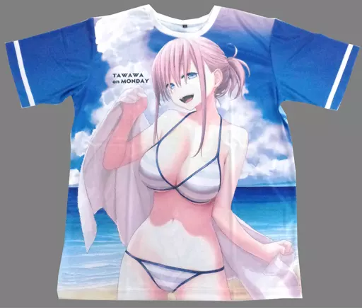 【月曜日のたわわ】フルグラフィックTシャツ XLサイズ 前髪ちゃん(比村奇石) 2018.8/比村乳業