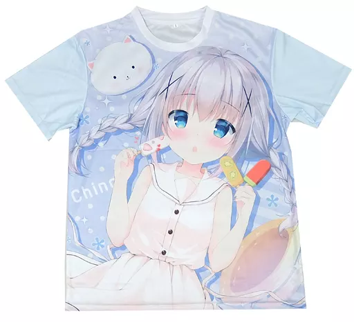 【ご注文はうさぎですか?】フルグラTシャツ Lサイズ チノ(しばいぬにき) C94/あろまてらす(本体不備(中))