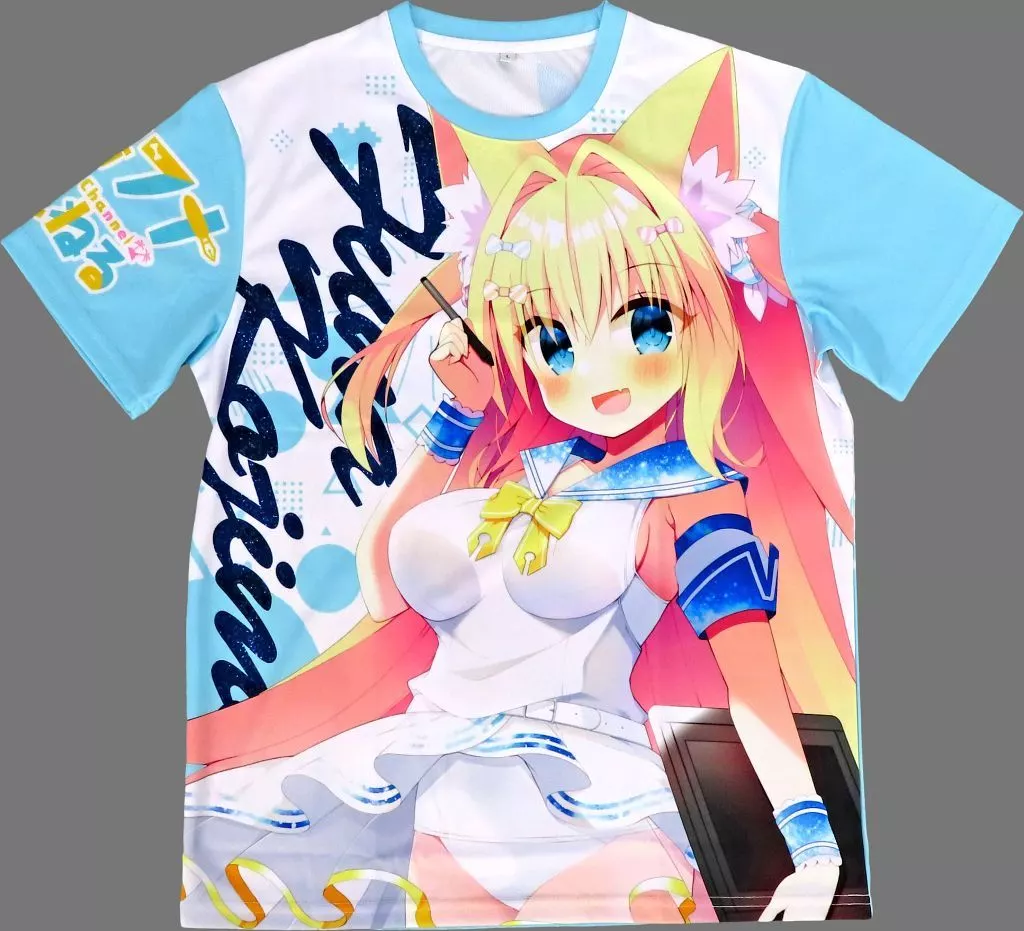 【バーチャルYoutuber】フルグラフィックTシャツ Lサイズ 狐島フナ(幸奈ふな) C101/ふなたいむ