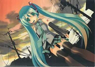 駿河屋 -<中古>【ボーカロイド】クリアポスター 初音ミク/共月邸（アニメ）