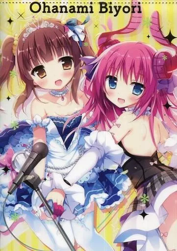 【よろず】A4クリアポスター 緒方智絵里&エリザベート・バートリー(白もち桜) COMIC1☆11/お花見日和