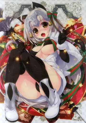 【Fate シリーズ】A3クリアポスター ジャンヌ・ダルク・オルタ・サンタ・リリィ(御敷仁) C97/黒ノ御神籤 Black Paper Fortune
