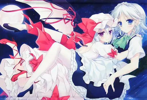 【東方Project】B2夜のレミ咲タペストリー レミリア・スカーレット＆十六夜咲夜(もとみやみつき) 第12回博麗神社例大祭/FRAC