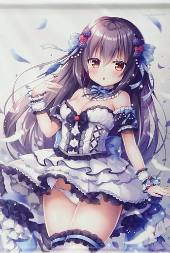 【めろんちゃん】WスエードB2タペストリー ver.C ブラックベリー(三つ葉ちょこ) 2018.4/メロンブックス