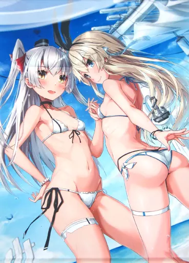 【艦隊これくしょん～艦これ～】B2タペストリー 天津風＆島風(小鳥遊啓) C94/ひつじ缶（本体不備（中））