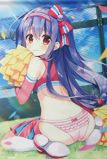 【めろんちゃん】B2スエードタペストリー ブラックベリー(すいみゃ) メロン夏の陣 全国12都市制覇/メロンブックス