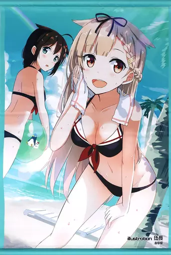 【艦隊これくしょん~艦これ~】水着っぽいB2タペストリー 夕立&時雨(伍長) /あゆ屋