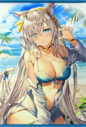【Fate シリーズ】B2タペストリー ネコミミ水着ver アナスタシア(リン☆ユウ) エアコミケC98/Rin☆Yuu