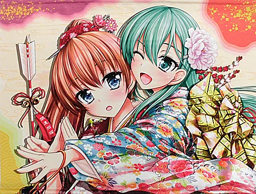 【艦隊これくしょん～艦これ～】B2タペストリー ver3 鈴谷＆熊野(秋月秋名) C89/むげん＠WORKS（本体不備（中））