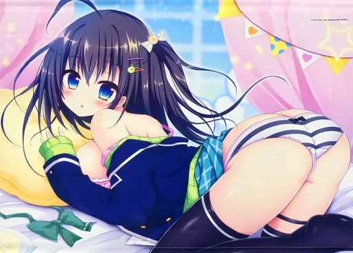 【めろんちゃん】スエードB2タペストリー ver14 BLACKめろんちゃん(ぴこぴこぐらむ) 2019.7/メロンブックス(本体不備(中))