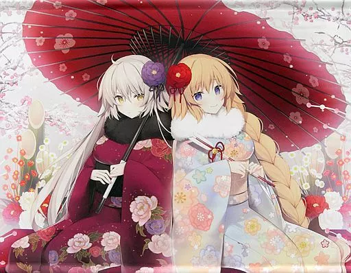 【Fate シリーズ】B2タペストリー 着物衣装 ジャンヌ・ダルク&ジャンヌ・オルタ(みこ) こみっく★トレジャー33/Royalみるく