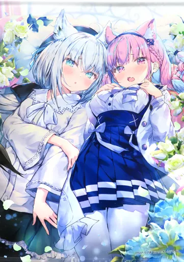 【バーチャルYouTuber】B2タペストリー 湊あくあ&白上フブキ(とぴあ) C99/オレンジタイル