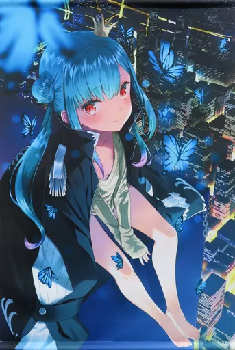 【バーチャルYouTuber】B2タペストリー 夜散歩 潤羽るしあ(やすゆき) ホロクル2nc/紙切ればさみ