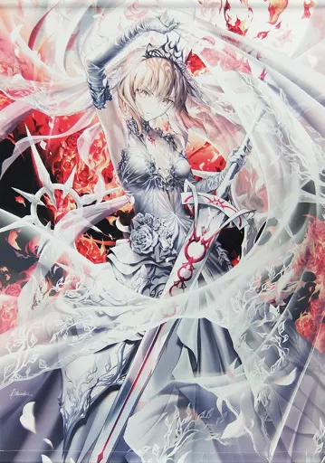 未使用】同人タペストリー Fate/Grand Order C100 黒ドレス
