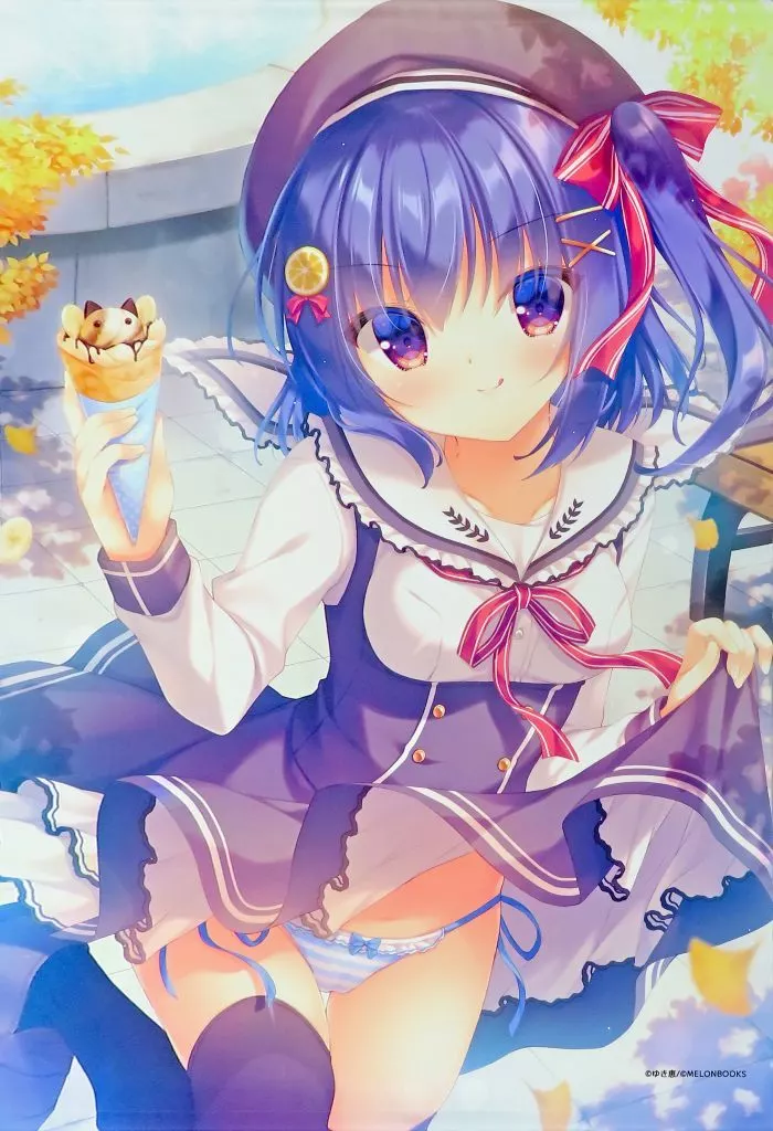 【めろんちゃん】B0Wスエードタペストリー 絵柄A 黒れもん(ゆき恵) 絶対L宣言っ!!第2弾/メロンブックス