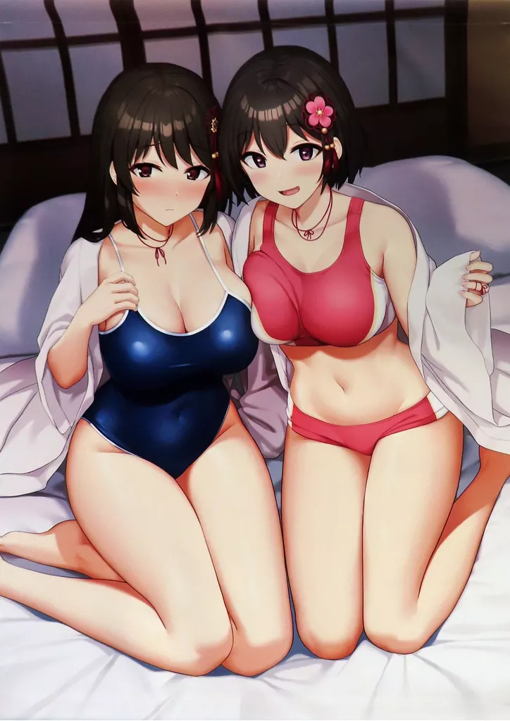 【オリジナル】B2タペストリー 全年齢用・日焼け無し版 神楽姉妹 神楽和葉＆神楽若葉(サワダユウスケ) 俺の嫁!肆肆/ドクアル診療所