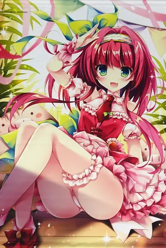 【めろんちゃん】B2レアスエードタペストリー りんごちゃん(ななろば華) C97/メロンブックス