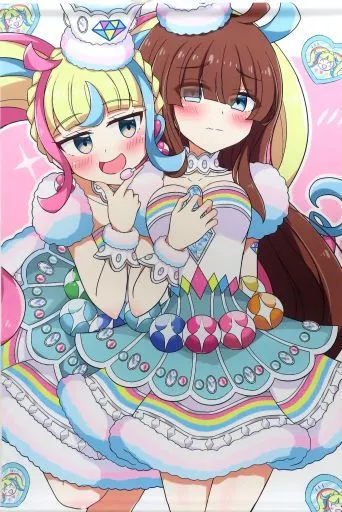 【キラッとプリ☆チャン】B2Wスエードタペストリー 虹だい だいあ&虹ノ咲だいあ(宇宙でろでろ) プリズム☆ジャンプ30/グレープフルーツ・ムーン