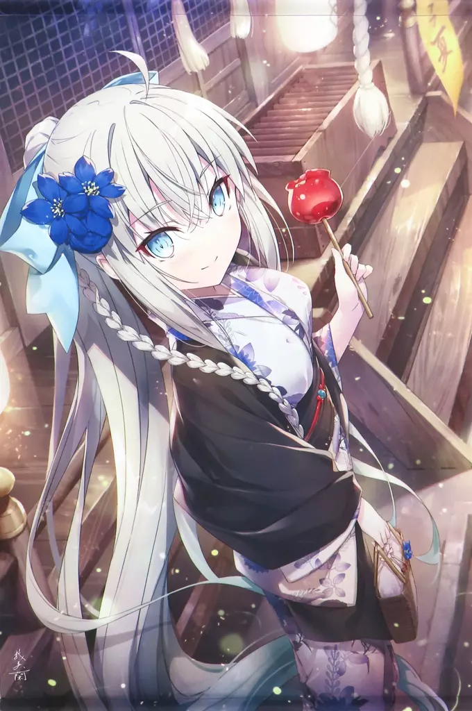 【Fate シリーズ】B2Wスエードタペストリー 夏祭り浴衣ver モルガン(我美蘭) C102/でぶねこ