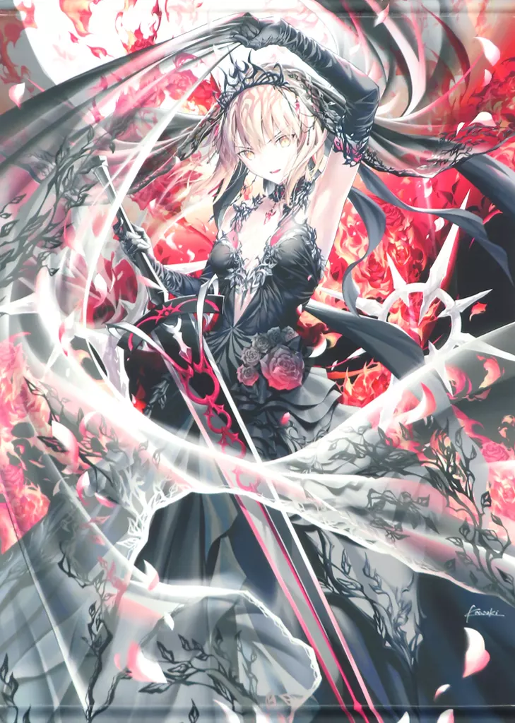 【Fate シリーズ】黒ドレスセイバーオルタB1タペストリー(光崎) C100/GH.K