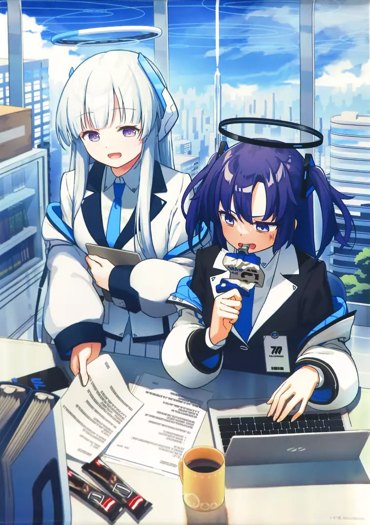 【ブルーアーカイブ】B2Wスエードタペストリー 生塩ノア＆早瀬ユウカ(まつ鹿) /鹿の料理亭