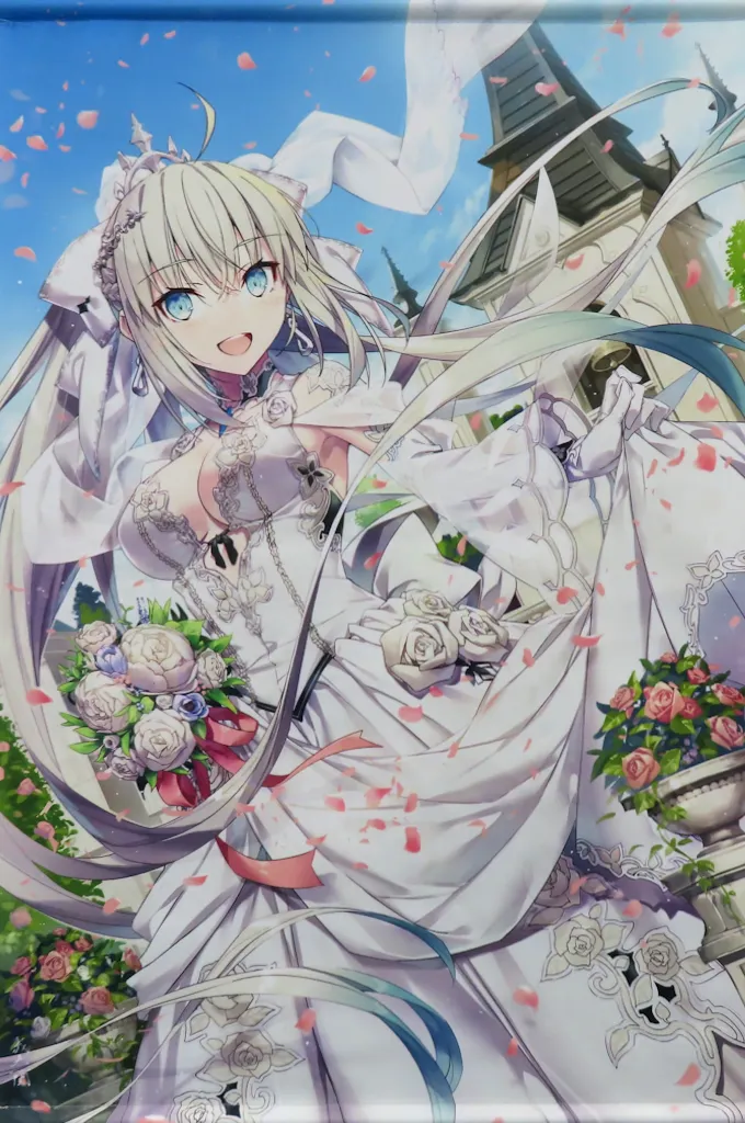 【Fate シリーズ】B2タペストリー ウエディングver モルガン(我美蘭) C101/でぶねこ