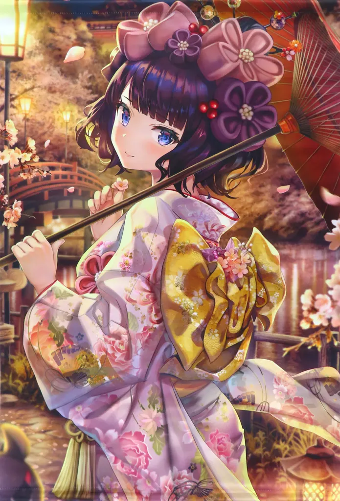 【Fate シリーズ】B2タペストリー 夜桜お栄 葛飾応為(torino) /torikago