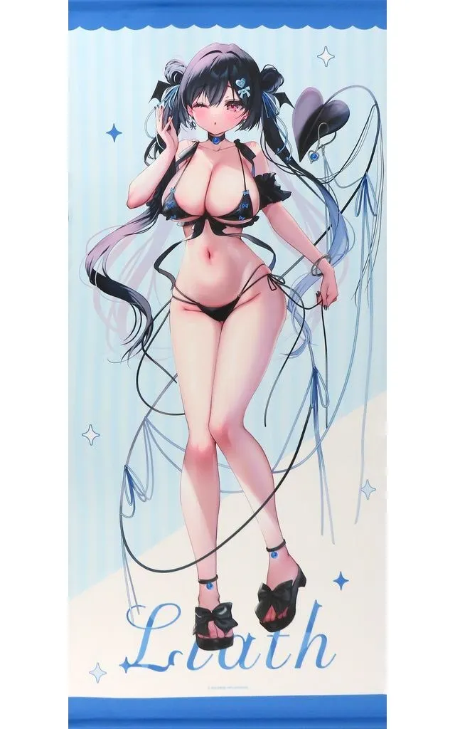 【オリジナル】フルロングタペストリー 小悪魔ブラックビキニ(あゆま紗由) World Gallery Collection by あゆま紗由~小悪魔ちゃんに魅せられて!~/メロンブックス