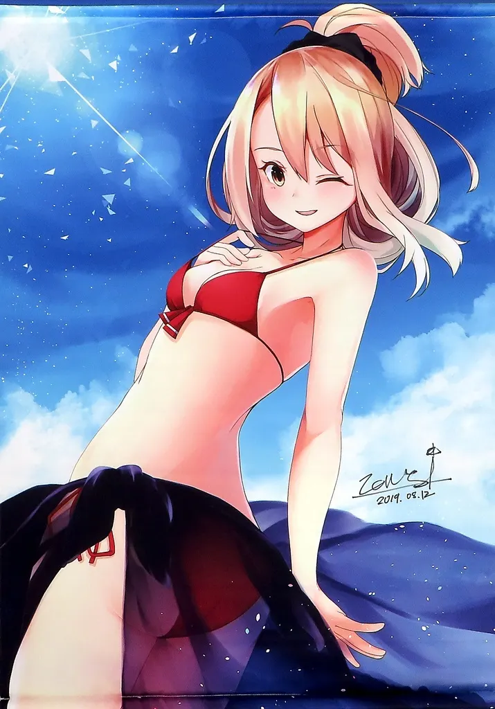 [直筆サイン入り]【艦隊これくしょん～艦これ～】B2タペストリー 水着 瑞鳳(ざらし) C96/青ノ音