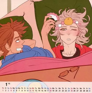 【TIGER&BUNNY】2015恋人未満兎虎朝チュンカレンダー 鏑木・T・虎徹&バーナビー・ブルックスJr.(もっこり) C87/一生に一度!