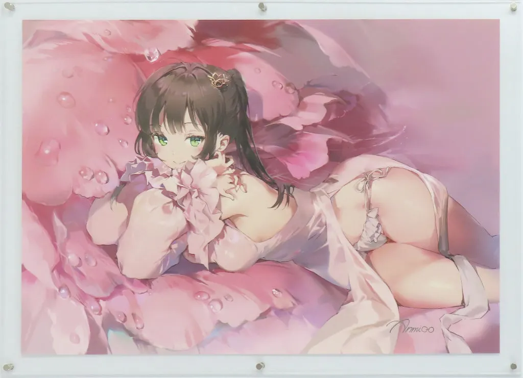 [直筆サイン入り]【オリジナル】アクリルフレーム入複製原画 SUPERBLOOM(Anmi) Anmiイラスト展 SUPERBLOOM/メガネ少女＆pixiv WAEN GALLERY